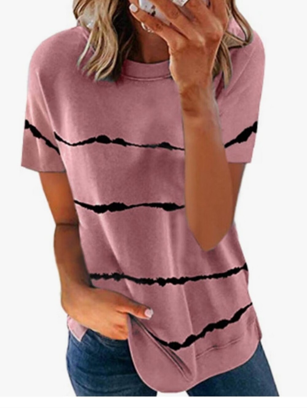 H-DSTORY Women's Short Sleeve Crewneck Shirt